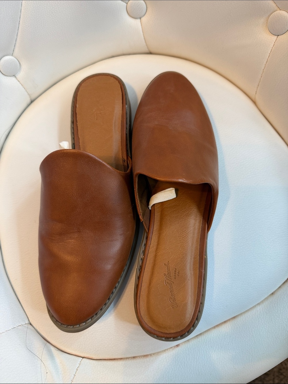 Universal Thread Brown Leather Slip-On Mules